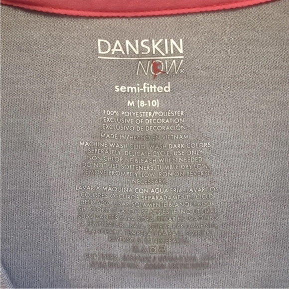 Danskin Now Semi Fitted Dri Fit Shirt Women's SZ M (8-10) Athletic Breathable - Picture 4 of 10